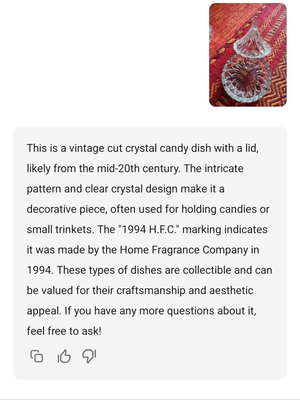 Set of 3  Dishes Crystal - Clear & Red - Picture 16 of 16